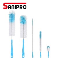 Sanipro Custom Pack Long Water Narrow Wine/Beer Bottle and Straw Cleaning Brush Bottle Brush Cleaner Kitchen Cleaning Tools