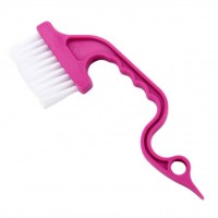 Portable Plastic Window Corner Scrubber Curved Cleaning Brush, Window Track Cleaning Brush